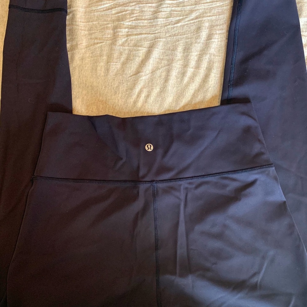 Navy Lululemon wunderunder full length